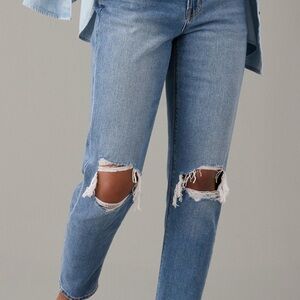 Women's Blue Distressed Jeans